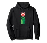 Venus Flytrap Planta Retro Video Juego Icono Estilo Gráfico Sudadera con Capucha