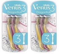 Venus Gillette 3 Dragonfruit Máquinillas Desechables, Pack De 3, Máquinilla de afeitar (Paquete de 2)