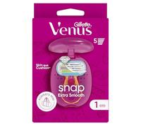 Venus Gillette Extra Smooth Snap Recambios Para Maquinilla Para Mujer, Pack De 2, 5 Hojas Para Una Depilación Superapurada Y Un Mango Mini Para Llevártela Donde Quieras