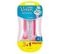 Venus Gillette Sensitive - Maquinillas de afeitar desechables para mujer, 3 + 1
