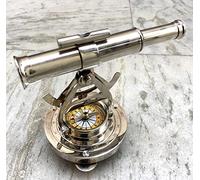 Venus Incorporation Brújula náutica hecha a mano de latón macizo Alidade Brújula Marítimo Buque Instrumento de Trabajo Alidade Nautica Alidade 12,7 cm Teodolita Alidade Brújula Regalo Antiguo