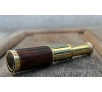 Venus Incorporation Telescopio de madera náutico de latón marino pirata Spyglass vintage trabajo telescopio