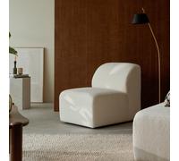 Vénus - Sillón modular de tela cruda, modelo pequeño H 77 x B 63 x T 93 cm