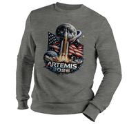 Venus Style Artemis 2026 USA Moon Landing Space Exploration Rocket Astronaut Future NASA Patriotic Jersey Unisex Gris Size L