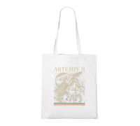Venus Style Bolsa Artemis a la Luna Astronauta Retro Vintage Cohete Espacio Exploración Lunar Bolsa Tote Blanca