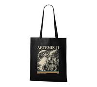 Venus Style Bolsa Artemis a la Luna Astronauta Retro Vintage Cohete Espacio Exploración Lunar Bolsa Tote Negra