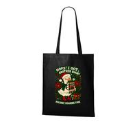 Venus Style Bolsa de Tela Ganso Navideño ¡Oops! Me Llevé Otro Libro - Amante de la Lectura Bolsa Tote Negra