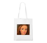 Venus Style Bolsa Muñeca Mirada de Lado Juicio Silencioso Meme Gracioso Expresión Incómoda Bolsa Tote Blanca