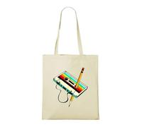 Venus Style Bolsa Retro Cassette Tape 80s 90s Nostalgia The Original Rewind Vintage Mixtape Bolsa Tote Natural