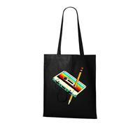 Venus Style Bolsa Retro Cassette Tape 80s 90s Nostalgia The Original Rewind Vintage Mixtape Bolsa Tote Negra