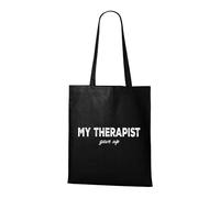 Venus Style Bolsa Tote Lienzo Blanco Minimalista - Mi Terapeuta Se Rindió Diseño Sarcástico Divertido Bolsa Tote Negra