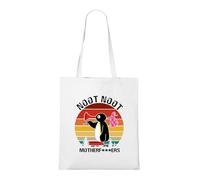 Venus Style Bolsa Tote Pingüino Retro Atardecer Viajero - Diseño Vintage 80s Aventura Bolsa Tote Blanca