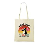 Venus Style Bolsa Tote Pingüino Retro Atardecer Viajero - Diseño Vintage 80s Aventura Bolsa Tote Natural
