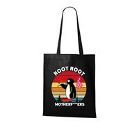 Venus Style Bolsa Tote Pingüino Retro Atardecer Viajero - Diseño Vintage 80s Aventura Bolsa Tote Negra