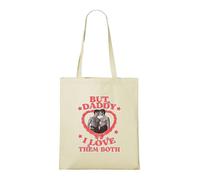 Venus Style Bolsa Tote Y2K Retro Heart But Daddy I Love Them Both Humor LGBTQ Polyamory Bolsa Tote Natural