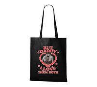 Venus Style Bolsa Tote Y2K Retro Heart But Daddy I Love Them Both Humor LGBTQ Polyamory Bolsa Tote Negra