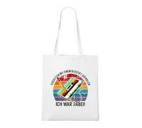 Venus Style Cassettes con Lápiz Retro 80s 90s Nostalgia Vintage - ¡Ich War Dabei! Bolsa Tote Blanca