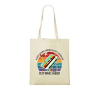 Venus Style Cassettes con Lápiz Retro 80s 90s Nostalgia Vintage - ¡Ich War Dabei! Bolsa Tote Natural