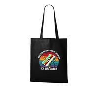 Venus Style Cassettes con Lápiz Retro 80s 90s Nostalgia Vintage - ¡Ich War Dabei! Bolsa Tote Negra