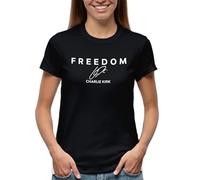 Venus Style Charlie Kirk Conservative Patriot American Freedom Liberty Right Wing Political Activist Fan Camiseta De Mujer Negra Size S
