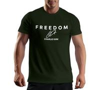 Venus Style Charlie Kirk Conservative Patriot American Freedom Liberty Right Wing Political Activist Fan Camiseta De Hombre Verde Militar Size L