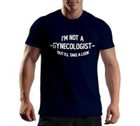 Venus Style Im Not A Gynecologist But Ill Take A Look Funny Gag Sexy Camiseta Azul Marino de Hombre Size L