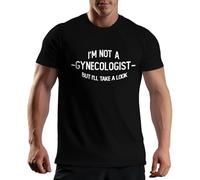 Venus Style Im Not A Gynecologist But Ill Take A Look Funny Gag Sexy Camiseta Negra de Hombre Size XXL