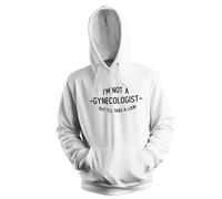 Venus Style Im Not A Gynecologist But Ill Take A Look Funny Gag Sexy Sudadera con Capucha Unisex Blanca Size XL