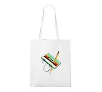 Venus Style Retro 80s 90s Cassette Tape Pencil Nostalgia Throwback The Original Rewind Tote Bag, White