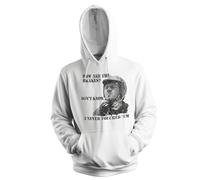 Venus Style Steve Mcqueen Motorcycle Biker Cool Retro Vintage Classic How Are The Brakes I Don't Know Never Touch Them Sudadera con Capucha Unisex Blanca Size XL