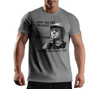 Venus Style Steve Mcqueen Motorcycle Biker Cool Retro Vintage Classic How Are The Brakes I Don't Know Never Touch Them Camiseta Gris de Hombre Size XL