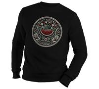 Venus Style Suéter unisex con escudo de armas de Palestina, sin sandía, arte palestino, Negro, M