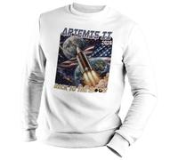 Venus Style Vintage Artemis Back To The Moon Patriotic Space Exploration American Rocket Launch Design Jersey Unisex Blanco Size S