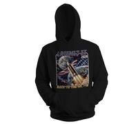 Venus Style Vintage Artemis Back To The Moon Patriotic Space Exploration American Rocket Launch Design Sudadera con Capucha Unisex Negra Size L