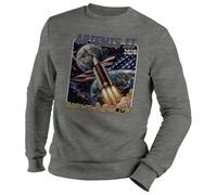 Venus Style Vintage Artemis Back To The Moon Patriotic Space Exploration American Rocket Launch Design Jersey Unisex Gris Size XL