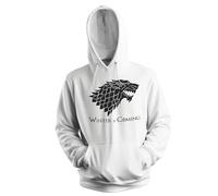 Venus Style Winter Is Coming Wolf Stark House GOT Thrones - Sudadera unisex con capucha, blanco, L