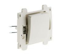 Venus Zenitech - Botón Pulsador Composable 10A - Mecanismo Blanco Interruptor Doble a Bornes Automáticos - Compatible con Gama Certificado NF y CE - Blanco