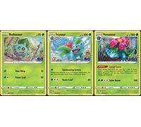 Venusaur 003/078 - Pokemon Go, Papel de Aluminio, Lote de Cartas evolutivas, Ivysaur Bulbasaur