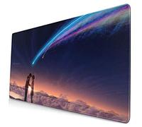 Venuy Anime Kimi No Na WA Tu Nombre 15,8x29,5 Pulgadas Alfombrilla De Ratón Grande para Juegos Alfombrilla De Escritorio Bordes Largos De Goma Antideslizantes Cosidos