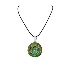 Venuy Madre Tierra Estatua Colgante Tierra Verde Milenario Gaia Madre Diosa Colgante Collar Madre Joyería De Moda Unisex