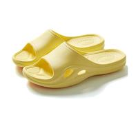VENYAA Antideslizantes masaje zapatillas,Hombre Mujer EVA Chanclas de Piscina Playa Ducha Antideslizantes de Baño Sandalias(Size:EU 37/38,Color:amarillo)