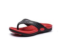 VENYAA Chanclas Zapatillas de Masaje Reflexología de Pies Y Masajeadores de Acupresión Sandalias Para Hombres Y Mujeres Zapatos Para El Hogar Masaje de Masaje Antideslizantes (Size:EU 44,Color:Rojo)