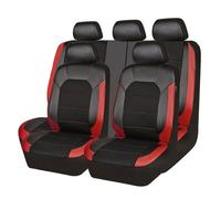 VENYAA Fundas Asientos Coche para Opel Astra H G CC 1998-2018/Opel Vectra, 9 Piezas Impermeables Transpirable Cuero Juegos de Cubreasientos Interior Accesorios,Red