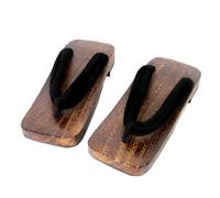 VENYAA Hombres Tradicionales Japonesas Zuecos Zapatillas,Etapa Performance Geta Japonés Tradicional Zuecos Zapatos Fondo Plano Sandalias (Size:EU 44,Color:Hombre+A)