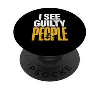 Veo gente culpable Divertido Abogado Juez Humor Colega PopSockets PopGrip Adhesivo