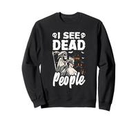 Veo Gente Muerta Divertida Halloween para Jugadores Sudadera