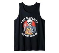 Veo plazos y me asustan Halloween Camiseta sin Mangas