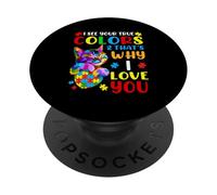 Veo Tus Verdaderos Colores y por eso te Amo PopSockets PopGrip Adhesivo