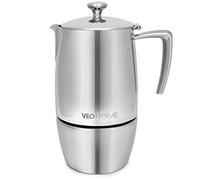 VeoHome - Cafetera Italiana de Acero Inoxidable 10 tazas 500 ml - Cafetera Moka para cocinas Inducción, Vitrocerámica y de Gas - Estilo Espresso - Irrompible, Segura y apta para Lavavajillas