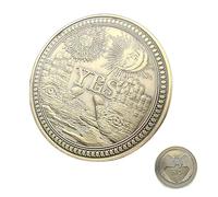 VEOIRXU 2 Piezas Moneda de Decisión Sí/No, Moneda Conmemorativa de Doble Cara para Desafíos, Moneda de Metal para Tomar Decisiones Bronce, Juego de toma de decisiones Uso, Colección y Regalo
